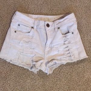 AE White Jean Shorts